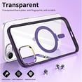 thumbnail image 5 of Jiahe Cover Case for iPhone 14 Plus,Shockproof Rubber Magnetic Invisible Stand Transparent PC Cover Compatible with MagSafe Case,Green, 5 of 6