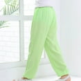 thumbnail image 3 of zbxnLI Unisex Boys Girls Pants High Waist Cotton Lounge Pants Solid Color Lightweight Pants for Kids, 3 of 4
