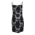 thumbnail image 5 of Leutsin Robe d'Été Décontractée pour Femme Grande Taille, Ajustée, Aguichant, à Imprimé Papillon, Sans Manches, à Bretelles, Jupe-Robe, 5 of 5