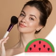 thumbnail image 6 of Unique Bargains 1pc Watermelon-Shape Makeup Brush Cleaning Mat Red for Easy Makeup Red, 6 of 6