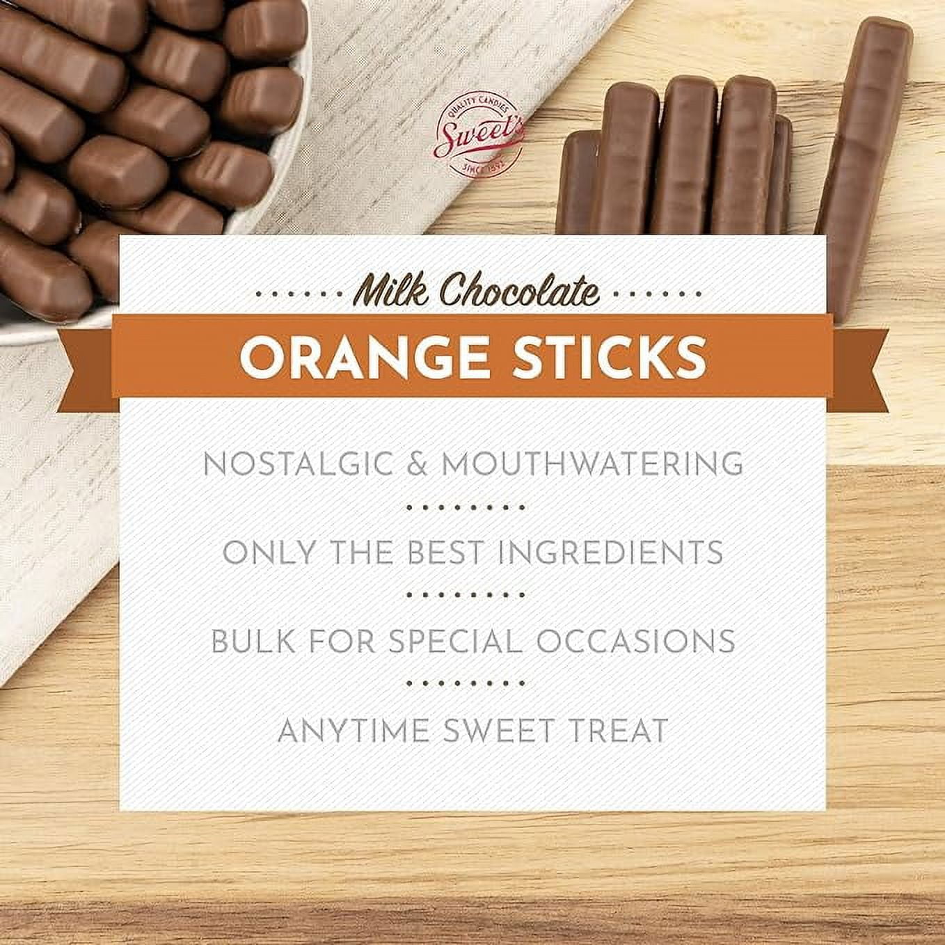 Sweet's Milk Chocolate Orange Sticks Box, 10.5 oz.