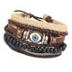 thumbnail image 2 of 4-6 piezas de cuero trenzado tejido para hombres mujeres cordones ojos de cuero Sunnimix brazaletes de pulseras de hombres, 2 of 8