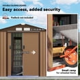 thumbnail image 4 of 7' x 4' Yellow Metal Garden Shed - Outdoor Storage House w/ Foundation Kit | Patio & Backyard Tool Storage, 4 of 7