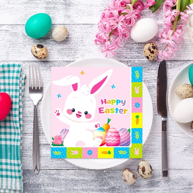 Decoraciones de Pascua, adornos de Pascua, regalos de Pascua, pañuelos desechables pintados con temática de Pascua, artículos suaves y amigables para fiestas, pañuelos desechables para decoración navi