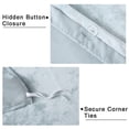 thumbnail image 5 of Velvet Duvet Cover Bedding Set Queen Size, Luxury Ultra Soft Velvet Comforter Cover 3 Pieces (1 Duvet Cover + 2 Pillow Shams, Grey), 5 of 9