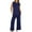 Navy, variant on Summer Lounge Sets for Women qolati Casual Sleeveless Tank Tops High Waist Wide Legs Pants Sweatsuit Matching Set Y2k Fashion Steetwear Tracksuit Women 2 Piece Outfits
