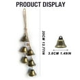 thumbnail image 3 of Hemp Rope Bell String Retro Wind Chimes, Bronze 6-Bell Kit, Set of 6 Christmas Brass Cow Bells – Shabby Style Metal Hanging Decor Farmhouse Holiday Bells for Christmas Tree Wreath and Door, 3 of 7