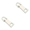 thumbnail image 2 of Langgg 3pcs/set Reusable Zippers Pull Tab - Universal Metal Zippers Replacement Zippers Replacement Header No.8 * Silver 2Set, 2 of 6