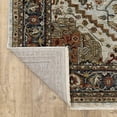 thumbnail image 6 of HomeRoots 508074 2 x 3 ft. Ivory Beige Blue Orange Gold Green Gray & Rust Oriental Power Loom Stain Resistant Rectangle Area Rug with Fringe, 6 of 7