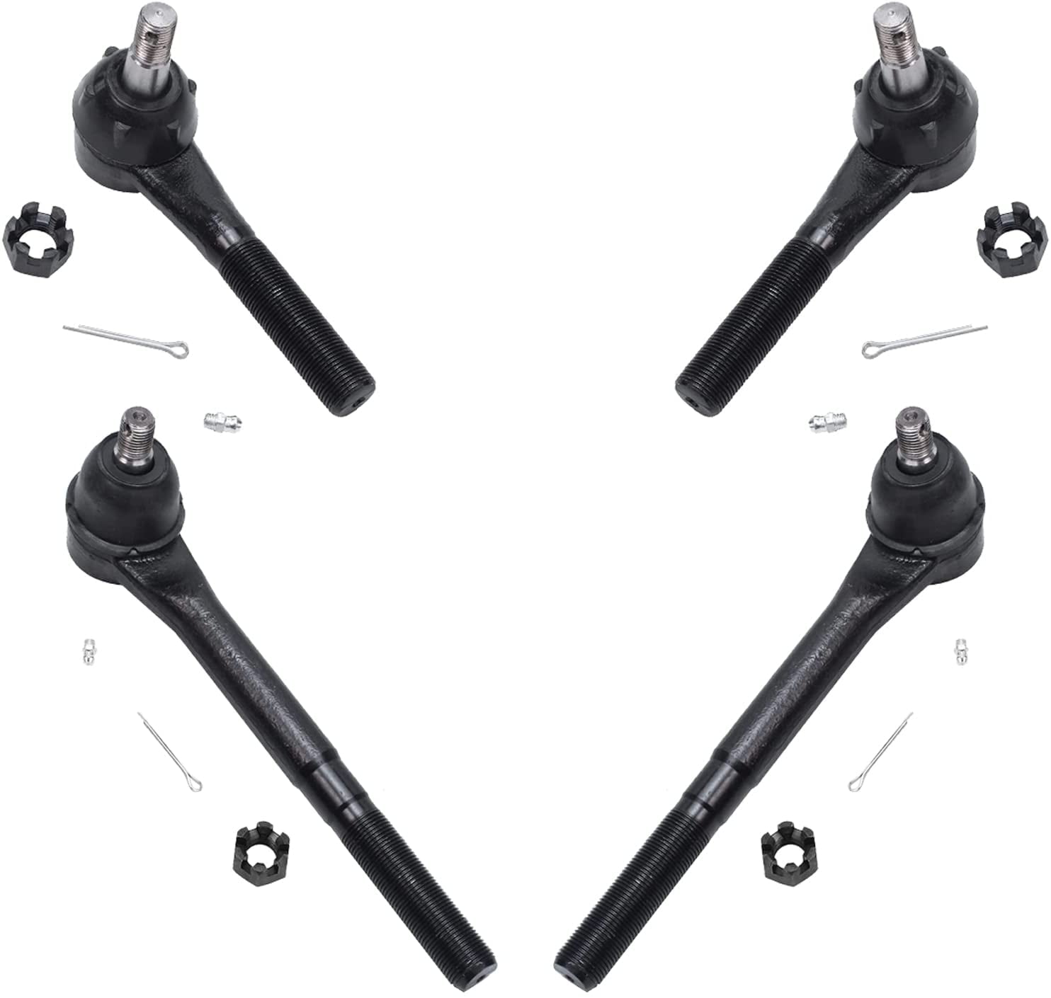 RAM Mounts For Dodge Ram 1500 2500 3500 1994-1999 New Front Inner Outer Tie Rod Ends 2WD 