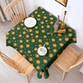 thumbnail image 2 of Dark Green Star Sun Pattern Square Tablecloth,Waterproof Square Table Cover,Wipeable Spillproof Washable Table Cover for Home Kitchen Party Decor 52"x52"(132x132cm), 2 of 6