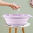 thumbnail image 3 of Non-Slip Wash Basin, Collapsible Dish Tub for Washing Face, Fruit, Vegetables, Equipped With Hanging Hole for Wall Mounting, BPA Free Material for Safe and Hygienic Use,, 3 of 8
