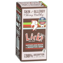Licks Pill-Free Dog Skin and Allergy - Omega 3 Dog Allergy Relief - Dog Vitamins & Supplements for Itch Relief - Turmeric Supplement for Dog Skin - Gel Packets - 30 Use
