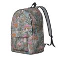 thumbnail image 2 of Mushroom and Vine Blue Pattern Backpack for School, Cute School Bag with Adjustable Shoulder Straps and Padded Back, 15.7"x11.8"x5.5", 2 of 5