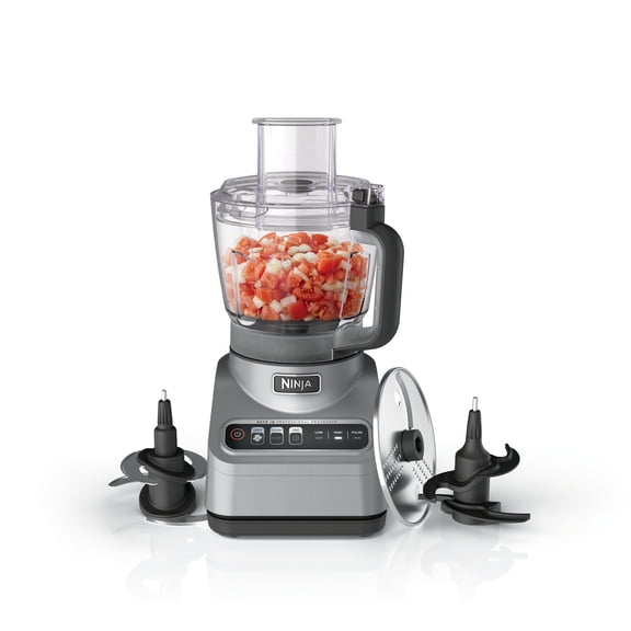 Ninja Professional 9 Cup Food Processor, 850 Watts, Auto-iQ 3 Presets, Chop, Dough, Slice, Shred, BN600 Silver