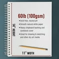 thumbnail image 3 of U.S. Art Supply 11" x 14" Left Hand Spiral 60lb Sketch Drawing Pad (Pack of 2), 3 of 6