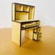 thumbnail image 1 of Miniature Wooden Bookshelf Computer Desk for Dollhouse, 1 of 5