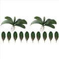 thumbnail image 1 of Hojas de OrquíDeas Phalaenopsis Plantas de Contacto de LáTex de RaíCes Artificiales de Aspecto Real Arreglo de Hojas de Imitación, 12 Piezas, 1 of 6