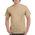 thumbnail image 2 of Gildan Men's Crew Neck Short Sleeve Basic Casual T-Shirt, Tan, 2 of 2