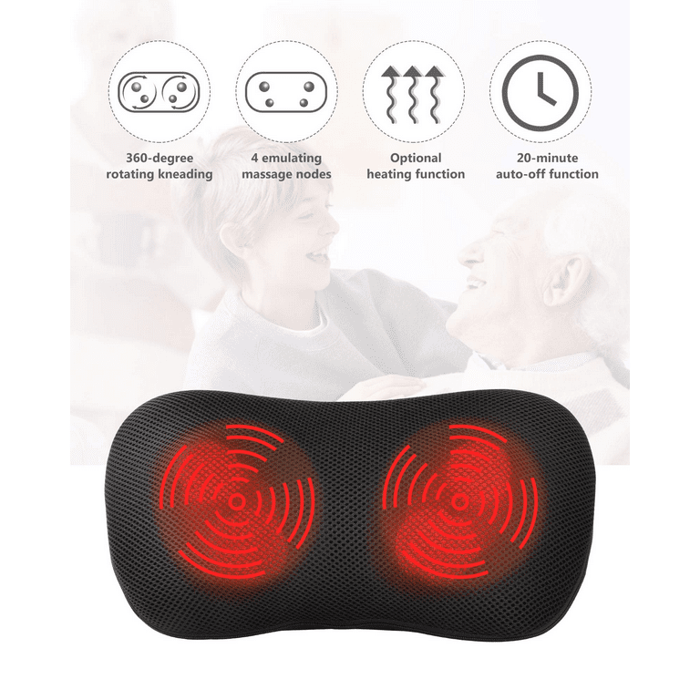 MaxKare Shiatsu Neck Shoulder Massager Electric Back Massage with Heat  Kneading Massage for Shoulder, Legs, Use in Office and Home 