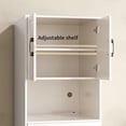 thumbnail image 6 of Mini Fridge Stand with Storage and Power Outlet, Coffee Bar Cabinet with Microwave Shelf, – Fits Most Mini Fridges and Wine Coolers, for Dorm, Kitchen, or Office White KH03MRW, 6 of 9