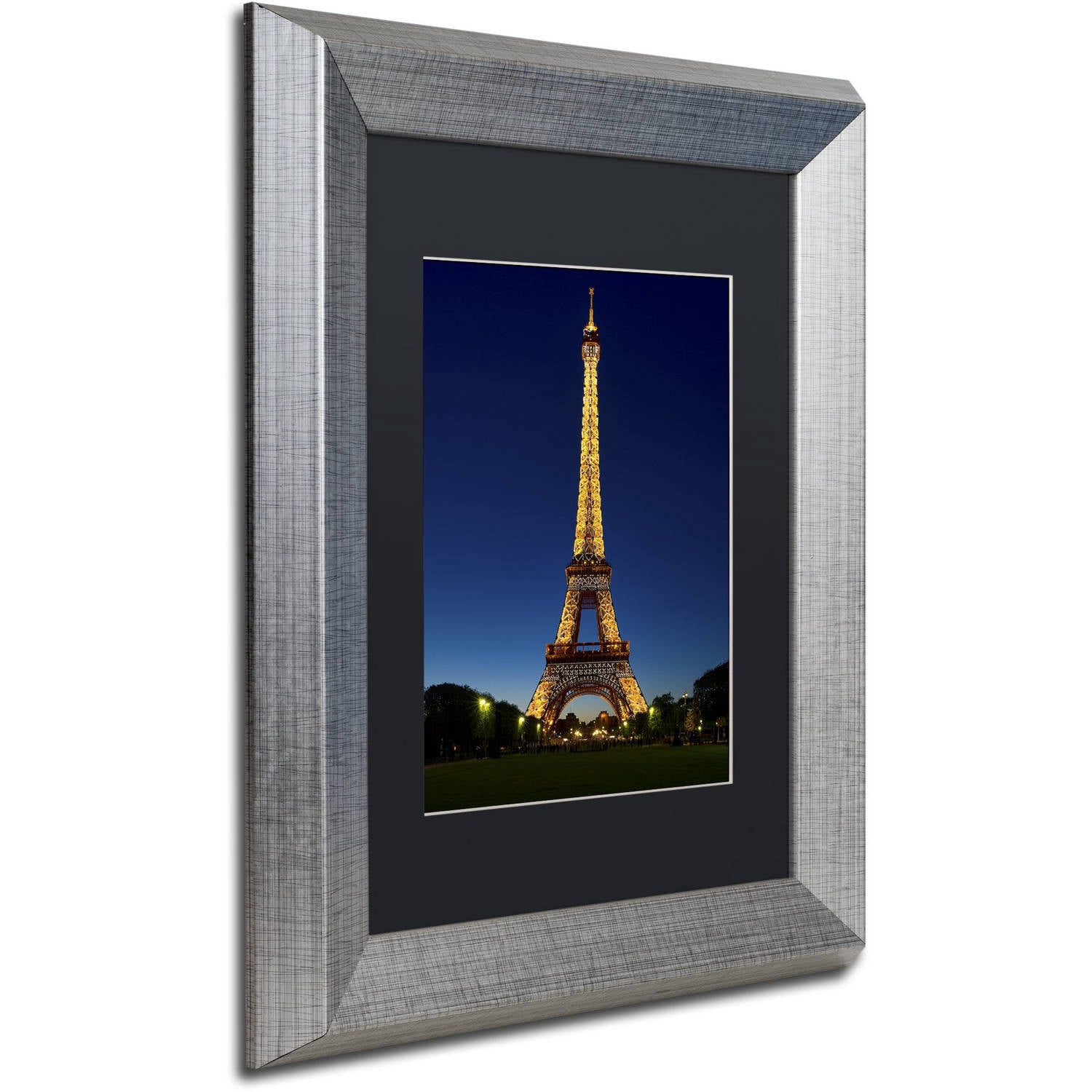 Trademark Fine Art "Evening Light Show" Canvas Art by Michael Blanchette Photography Black Matte, Silver Frame