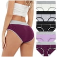 thumbnail image 3 of Eashery Womens Panties Pack Patchwork Soft Briefs Multicolor 5XL, 3 of 5