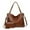 7667-Brown, variant on SENDEFN Tote Bag for Women with Zipper Leather Purse and Handbags Ladies Top-handle Shoulder Bags