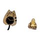 thumbnail image 5 of Reloj de pared con forma de gato Buda, adorno silencioso para cocina u oficina, escultura de Maitreya sonriente, Feng Shui, regalo de aniversario para, 5 of 8