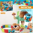 thumbnail image 3 of Kids Race Track Set, Anti-Gravity Flexible Track Toy with LED Light-Up Car, Interchangeable Car Shells & Multicolor Changeable Tracks, Gift for Children(46PCS,Battery Version), 3 of 7