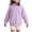 Purple, variant on Girls Fuzzy Fleece Pullover Hoodies Sweatshirt Casual Loose Outwear Coat with Pockets Black 12-13 Years