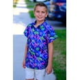 thumbnail image 5 of Lanbubble Boy's Button Down Hawaiian Shirts Short Sleeve Aloha Shirt Cool Cartoon Print Tops, 5 of 6