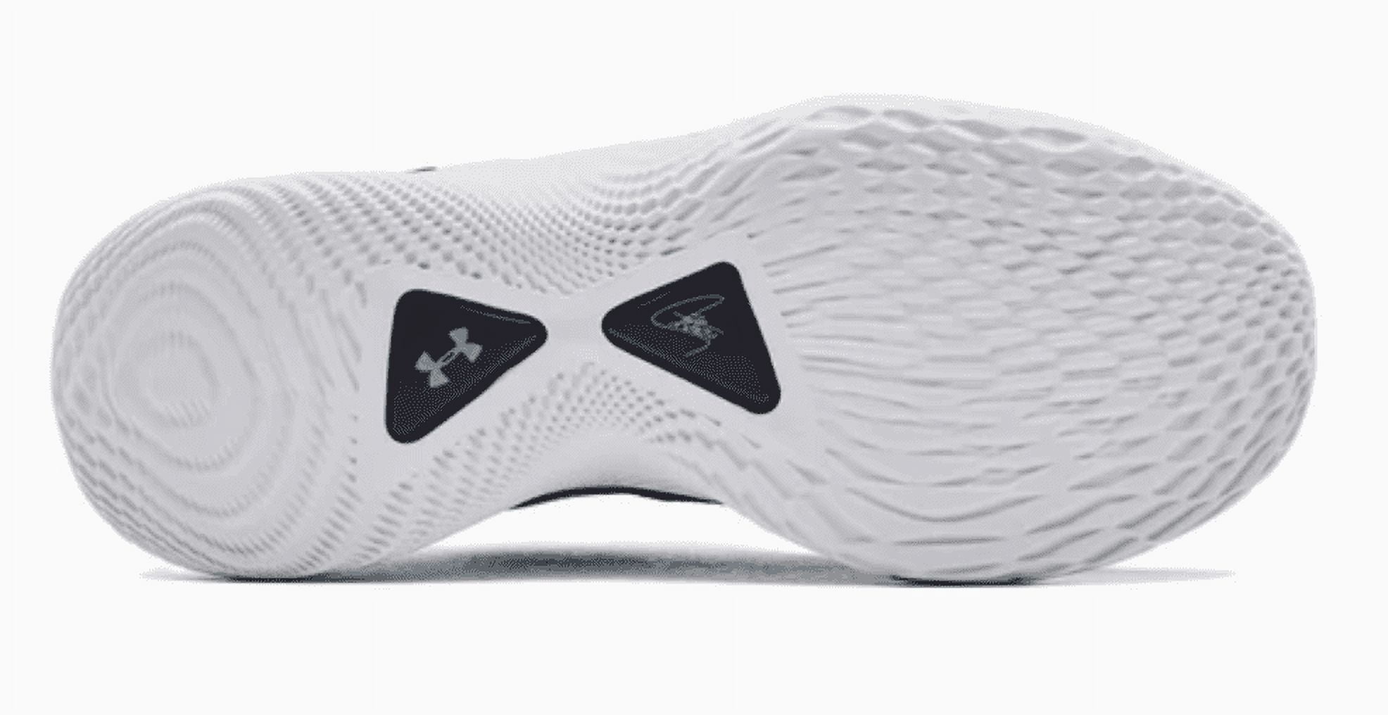 Under Armour Curry 9 Basketball Shoe, Unisex White Navy, M5.5 W7