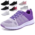 thumbnail image 2 of Board Shoes Women Flyweaving Mesh Women's Shoes Sneakers Flat Bottom Student Running Shoes Women, 2 of 2