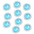 thumbnail image 1 of 10 piezas 18 mm  de imitación de plateados botones redondos traseros ramo de boda cinta de invitación decoración DIY laz Azul Baoblaze Botones de acrílico, 1 of 6