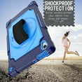thumbnail image 4 of Dteck for Lenovo Tab M10 HD Case 2nd Gen 10.1 Inch 2020 with Shoulder Strap, Drop-Proof Design 360 Degree Rotating Hand Strap/Built-in Stand (TB-X306 TB-X306F TB-X306X) Protective Case,Navy Blue, 4 of 5