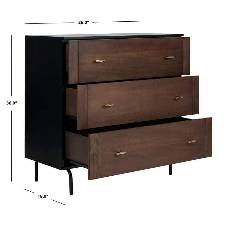 3 drawer modern gallery dresser walnut brown - room essentials Walker Edison Furniture Company Mid-Century Modern Walnut 3-Drawer 30 in. Chest of Drawers HD9985