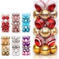 thumbnail image 5 of 24 piezas de adornos navideños de 6 cm, decoraciones para árboles de Navidad de plástico irrompibles, adornos de bolas de Navidad, colgantes para colgar, decoración para fiestas y festivales, 5 of 5