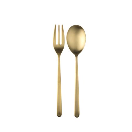 

Serving Set Fork & Spoon - Linea Ice Oro