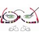 thumbnail image 4 of 2 Pack Magnifying Makeup Glasses Eye Make Up Spectacles Flip Down Lens Folding Cosmetic Womens Reading Glasses +2.50-Yvan, 4 of 5
