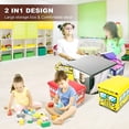 thumbnail image 4 of XIBUFE Toy Storage Chest Kids Toy Box, Storage for Kids Toys Children Storage Chest & Bench with Flip Top Lid (Animal Bus), 4 of 7