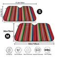 thumbnail image 3 of Haiem Mexican Serape Blanket Stripes Car Windshield Sun Shade - Blocks UV Rays Sun Visor Protector, Sunshade to Keep Your Vehicle Cool, Universal Fit SUV Van Sedan-Small, 3 of 7