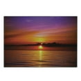 thumbnail image 3 of Ocean Cutting Board, Romantic Sunset on the Beach Sun Rays Reflection on the Sea Colorful Sky Picture, Decorative Tempered Glass Cutting and Serving Board, Small Size, Orange Purple, by Ambesonne, 3 of 5