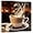 Coffee - 1, variant on ZHONGYUTONG Coffee Canvas Wall Art Coffee Cup Bean Picture Kitchen Painting Dining Room Decor Artwork Framed (12.00" x 12.00")