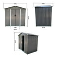 thumbnail image 4 of Outdoor Storage Shed,6 x 4 FT Lockable Metal Garden Shed,Storage House with Double Lockable Doors,Rainproof & Large Storage Space,Outdoor Storing Tools for Backyard Outdoor Patio, 4 of 9