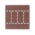 thumbnail image 6 of 44 Packs 12x12 Inch Brown H-Style Interlocking Deck Tiles 0.8" Thick PP DIY Floor Tiles for Indoor Outdoor Porch Poolside Backyard Balcony, 6 of 10
