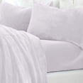 thumbnail image 3 of Great Bay Home Solid Velvet Plush Warm and Cozy Fleece Sheet Set  (Queen, Lilac), 3 of 6