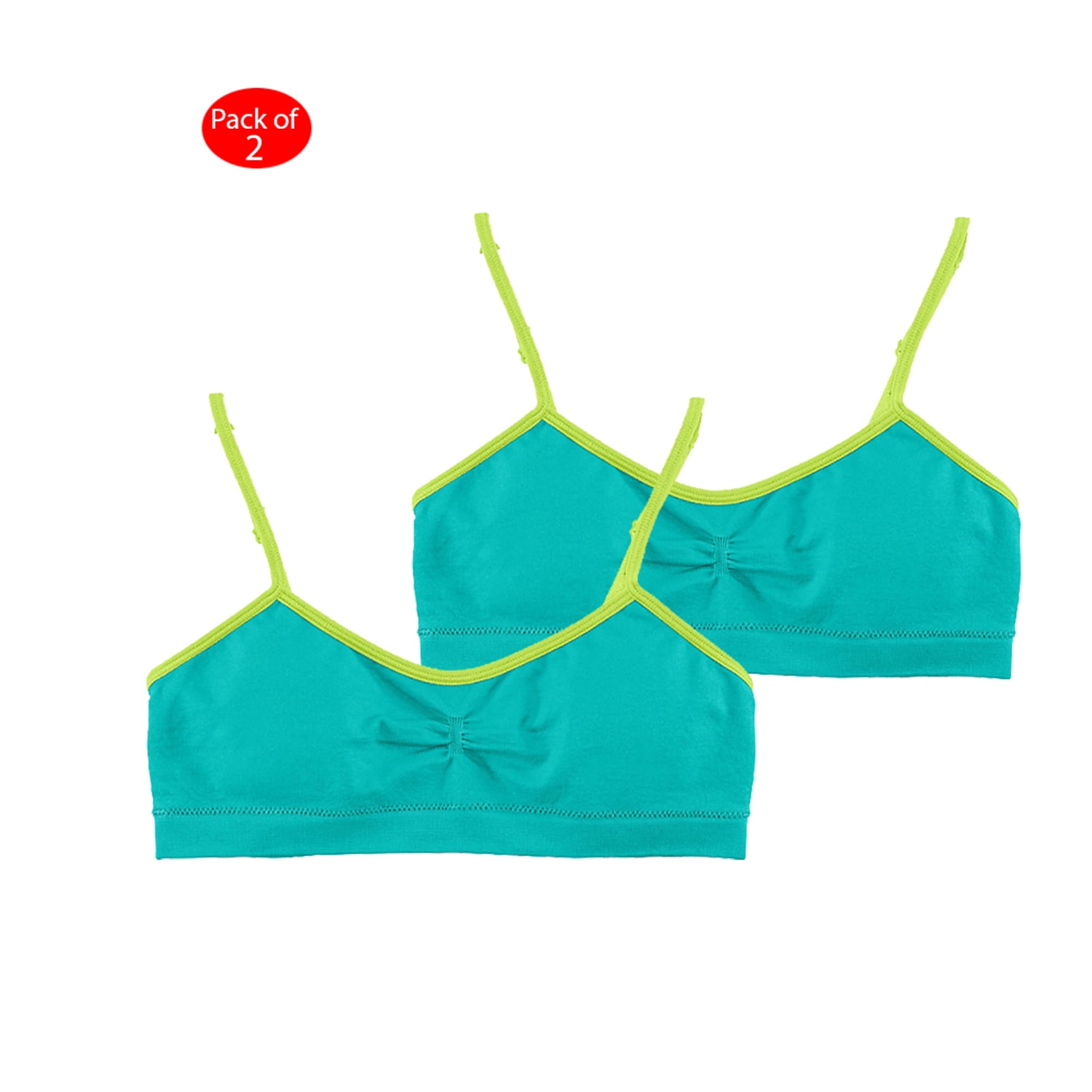 Hanes Hanes Girls' Seamless Molded Cup Wirefree Bra 2Pack, Color