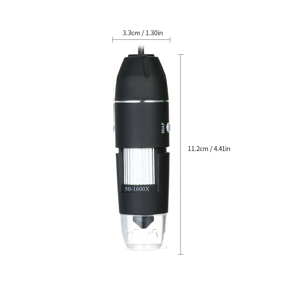 1600x Magnification Endoscope, 8 LED USB 2.0/1.1 Digital Microscope, Mini Camera with OTG Adapter and Metal Stand, Compatible with Win XP/Vista, Win7/32/64
