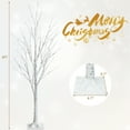 thumbnail image 2 of Gymax 4 FT Pre-lit White Birch Tree Artificial Twig Birch Tree Christmas Decor, 2 of 10